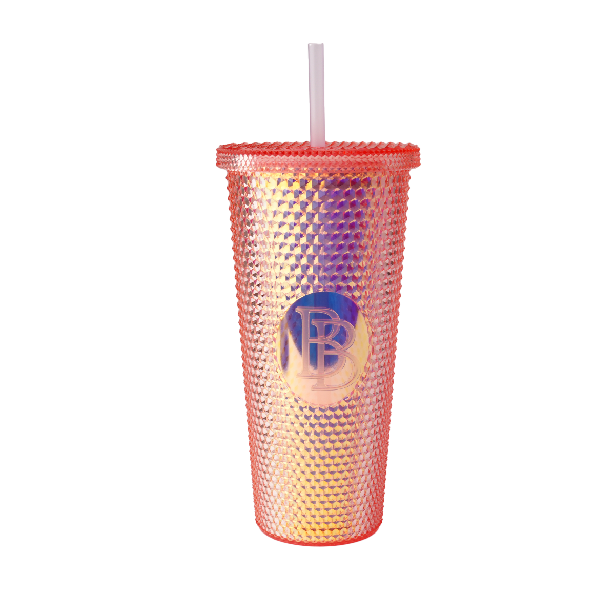 Studded Tumbler with Lid and Straw, 24oz Reusable Double Wall Matte Iced Coffee Cup Smoothie Cup Travel Mug